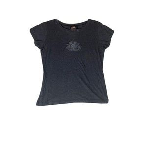 Vintage Y2K Harley Davidson Brand, Gray Top Firefighter Woman Size XL EUC